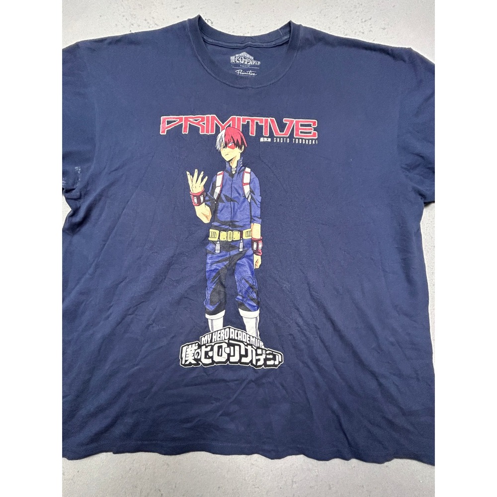 Primitive T-Shirt 100% Cotton Navy Blue Graphic 2XL Mens